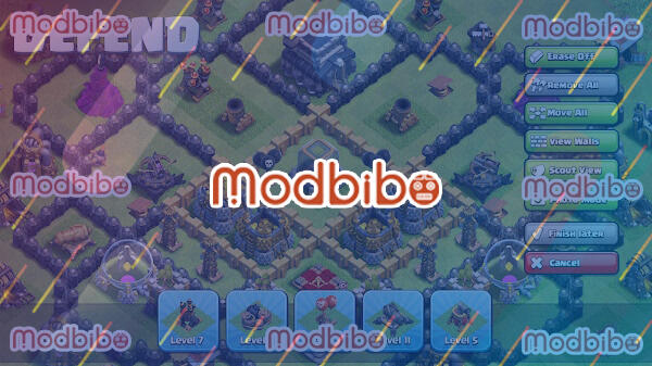 clash of clans mod apk all max