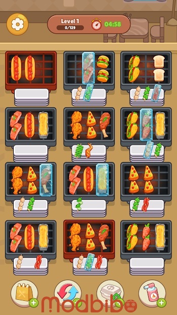 foodie sizzle mod apk free shopping