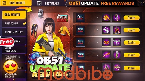 next update of free fire ob51