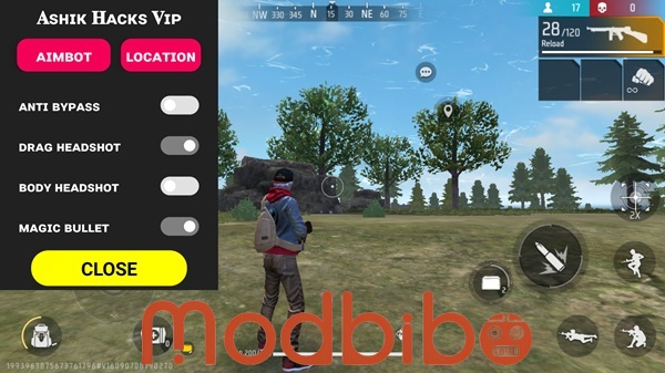 free fire virtual panel