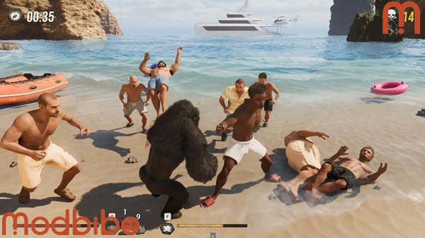 Gorilla vs 100 men gameplay