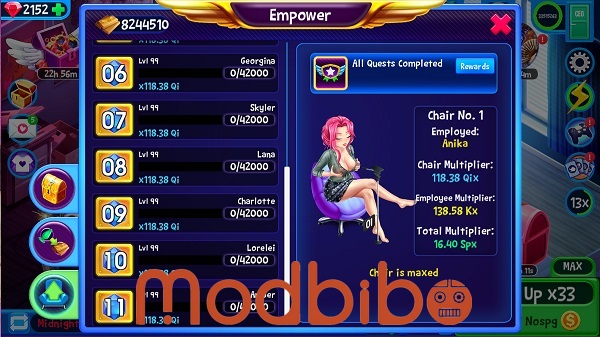 Fap CEO MOD Apk Desbloquear aspectos