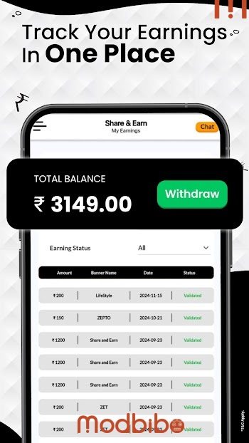 share earn apk update