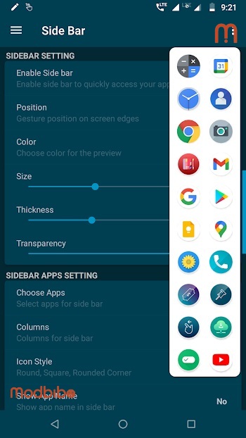side bar apk for android